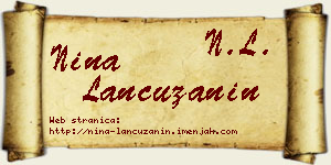 Nina Lančužanin vizit kartica